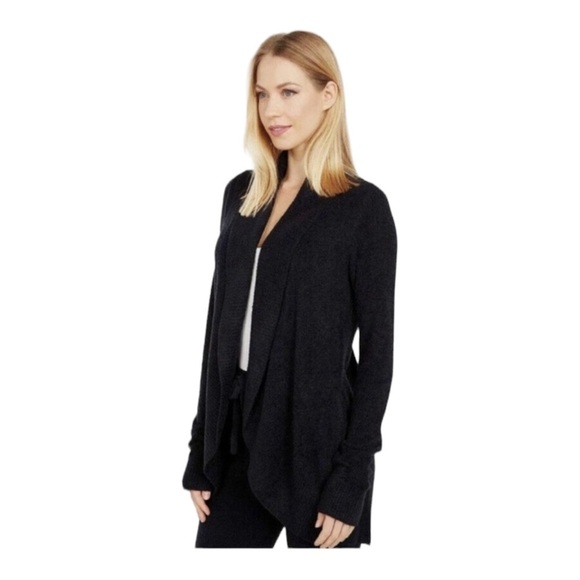 BAREFOOT DREAMS CozyChic Lite Long Cardigan Sweater Black 1X NEW Comfy - Picture 6 of 9